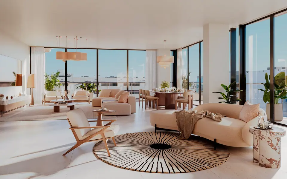 Living room — Mila Bay Harbor Bay Harbor Islands in Bal Harbour