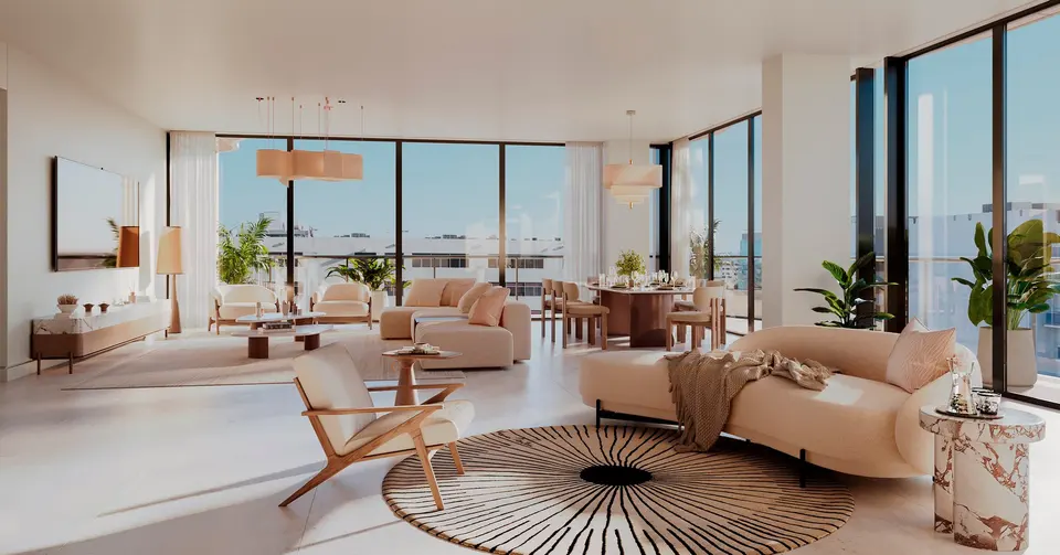 Living room — Mila Bay Harbor Bay Harbor Islands in Bal Harbour