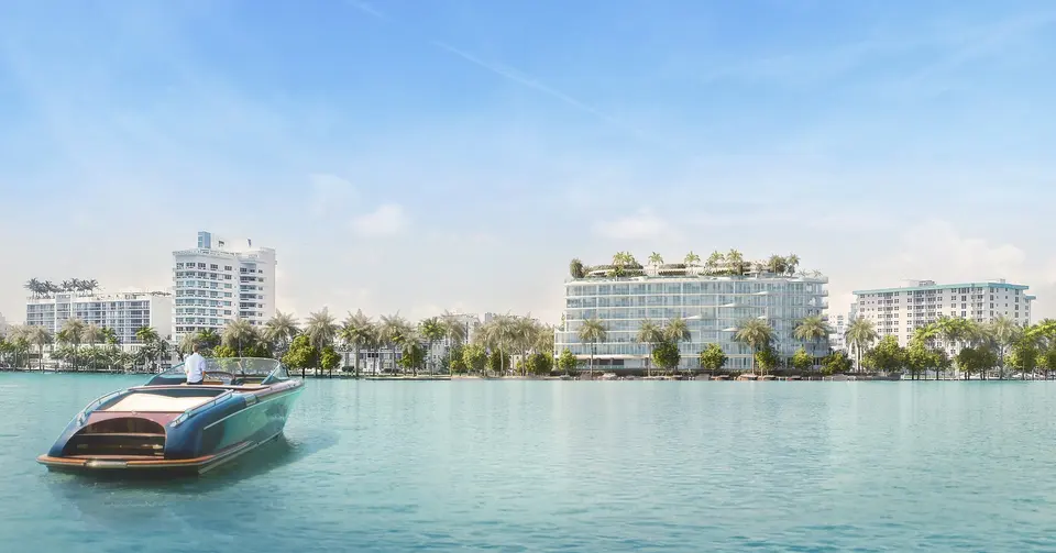 Aerial view — Onda Bay Harbor in Bal Harbour