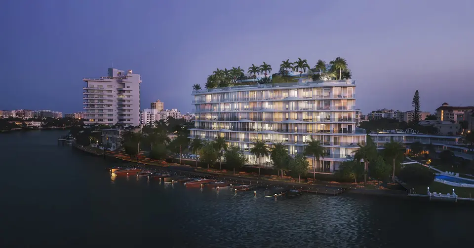 Aerial view — Onda Bay Harbor in Bal Harbour