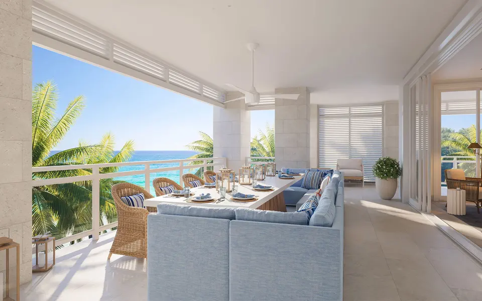 Living room — The Ocean Club Four Seasons Residences Bahamas