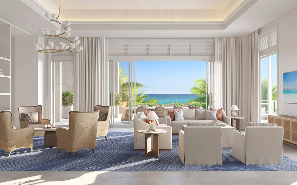 Living room — The Ocean Club Four Seasons Residences Bahamas