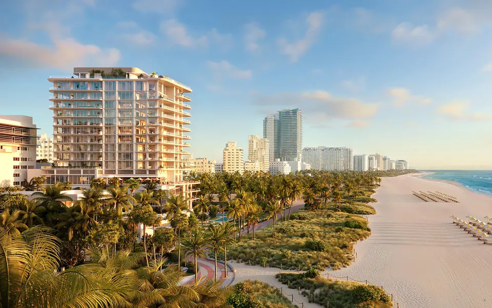 Aerial view — The Ritz Carlton Residences® South Beach in South of Fifth