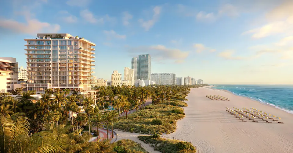 Aerial view — The Ritz Carlton Residences® South Beach in South of Fifth