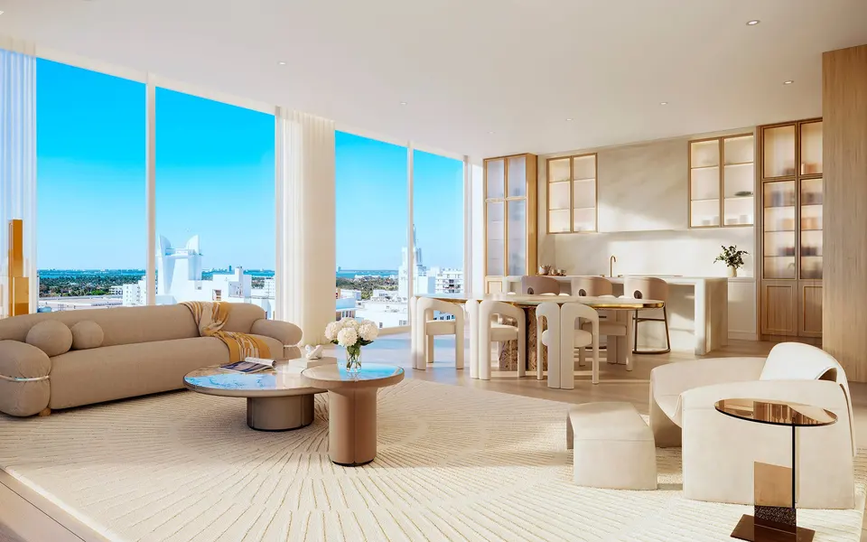 Living room — The Ritz Carlton Residences® South Beach in South of Fifth
