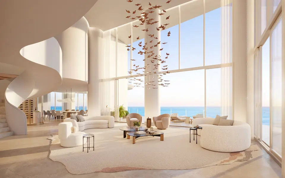 Living room — The Ritz Carlton Residences® South Beach in South of Fifth