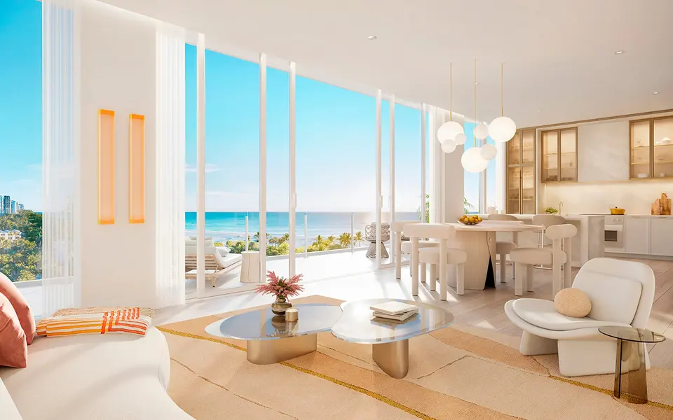 Living room — The Ritz Carlton Residences® South Beach in South of Fifth