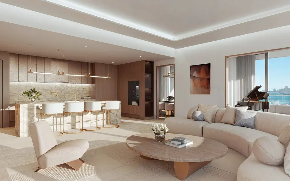 Living room — Tula Residences North Bay Village in Edgewater